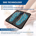 EMS Foot Massager Mat - Intelligent Tens Vibrator Leg Muscle Pain Relief