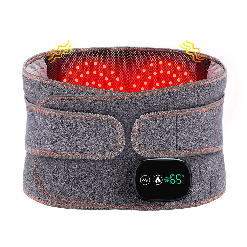 Lumbar Massage Belt - Cordless Red Light Therapy Heating Vibration Tool