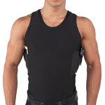 Tactical Concealment Tank Top - Men Mesh Black All Seasons Holster Vest