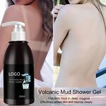 Volcanic Mud Shower Gel - Organic Whitening Scrub Lightening Deep Clean