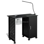 Nail Care Manicure Desk - Manufacturer Low Price Black Table Dust Collector