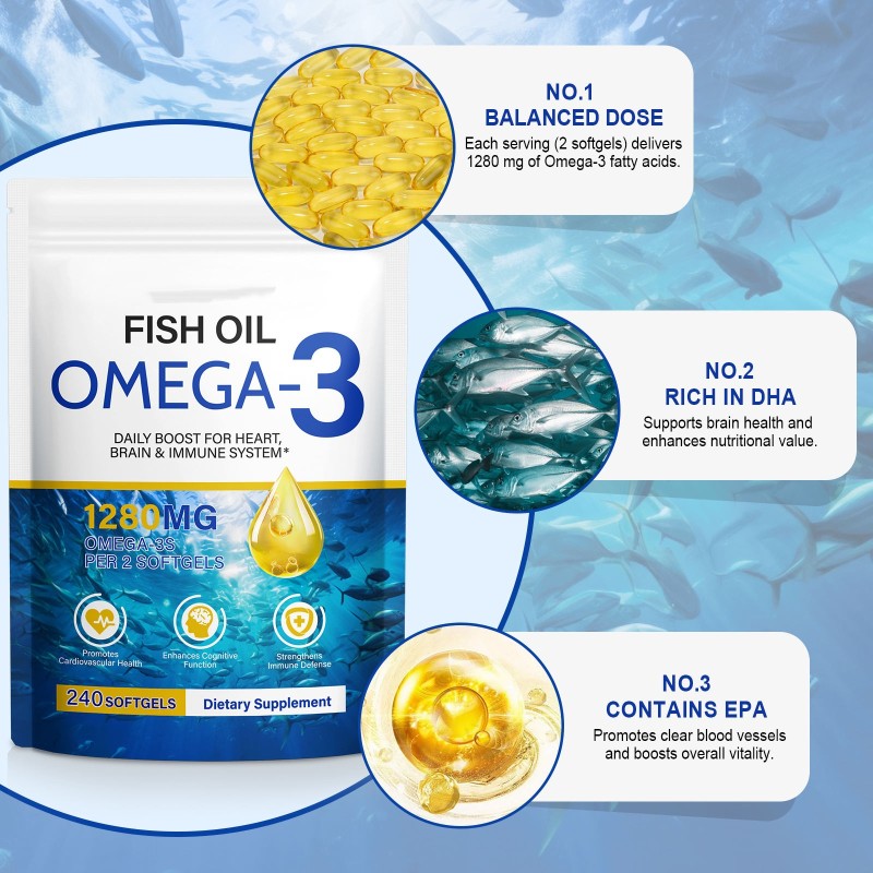 Omega 3 Fish Oil - OEM 2025 Lemon Flavor Triple