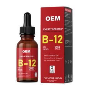 Vitamin B12 Liquid Drops Factory - Vitamin B12 Drops Energy Booster for Adults Metabolism Support