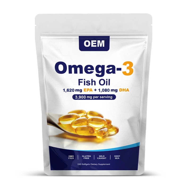 Omega Fish Oil Soft Capsules Factory - OEM High Quality Omega Fish Oil Soft Capsules 400g/Bag 240 Capsules Bulk