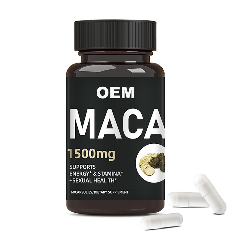 Maca Root Capsules Manufacturer - OEM Private Labels Dietary Supplement Maca Root Capsules for Energy Boost