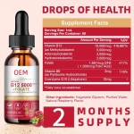 Vitamin B12 Drops Manufacturer - OEM Own Brand Organic Vitamin B12 and Folic Acid Extracts Energy Boosting
