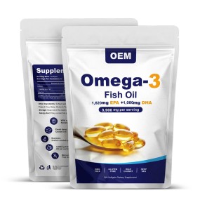 Omega 3 Fish Oil Softgels Manufacturer - OEM/ODM High Content EPA DHA Deep Sea Fish Oil Natural Softgel Capsules