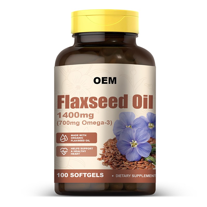 Flaxseed Oil Softgels Manufacturer - OEM Cold Pressed Flaxseed Oil Soft Capsules Private Label Linolenic Acid