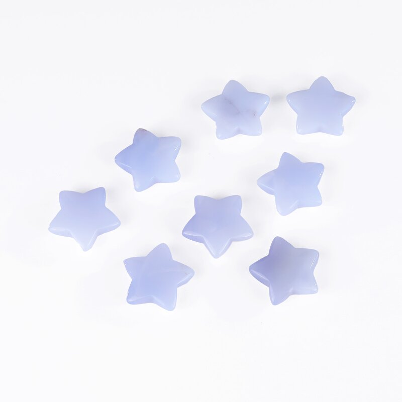 Crystal Star Manufacturer - Bulk Polished Blue Chalcedony 30mm Hand Carved