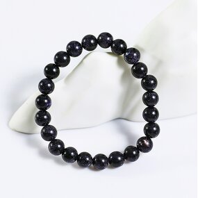 Crystal Bracelet Manufacturer - Natural Blue Goldstone Beaded CNAS Certified