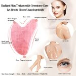 Gua Sha Tool Manufacturer - Natural Rose Quartz Heart Shaped Face Roller