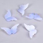 Butterfly Wings Carving Manufacturer - Natural Blue Chalcedony 3D Hand Carved