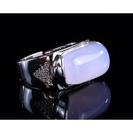 Gemstone Ring Manufacturer - Natural Blue Crystal Rhinestone Bezel Setting