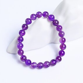 Crystal Bracelet Manufacturer - Natural Amethyst 4mm Beaded Polished Handicraft