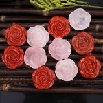 Flower Carving Manufacturer - Natural Rose Quartz Hand Carved Creative Polished