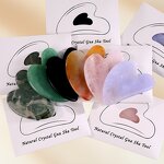 Gua Sha Tool Manufacturer - Natural Rose Quartz Heart Shaped Face Roller