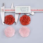 Flower Carving Manufacturer - Natural Rose Quartz Hand Carved Creative Polished