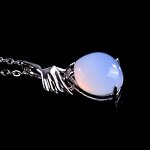 Pendant Necklace Manufacturer - Natural Blue Chalcedony Love Heart Silver
