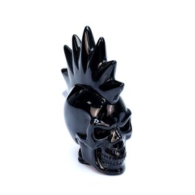Crystal Skull Manufacturer - Black Obsidian Punk Carving for Halloween Decor