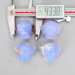 Sanxingdui Mask Carving Manufacturer - Blue Chalcedony Natural Hand Carved