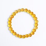 Crystal Bracelet Manufacturer - Natural Citrine 8MM Round Bead Single Loop
