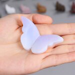 Butterfly Wings Carving Manufacturer - Natural Blue Chalcedony 3D Hand Carved
