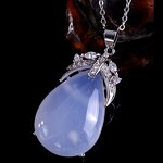 Pendant Necklace Manufacturer - Custom Sliver 925 with Natural Blue Chalcedony
