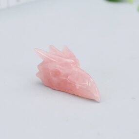 Phoenix Skull Crystal Manufacturer - Traditional Style Carved Rose Quartz