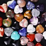 Crystal Heart Manufacturer - Natural 30mm Heart Shaped Carved Healing Gemstone