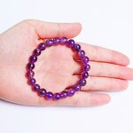 Crystal Bracelet Manufacturer - Natural Amethyst 4mm Beaded Polished Handicraft