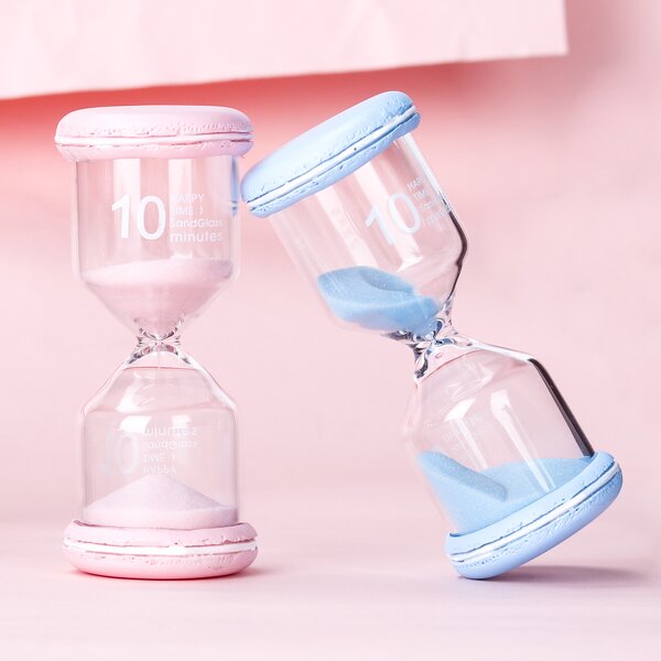 Clear Mini Hourglass - Round Plastic 1-30 Minutes Classroom Home Game Timer