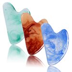 Resin Gua Sha Tool - Pink Crystal Custom Logo Heart Shape Facial Care