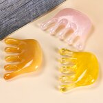 Buffalo Horn Comb - Five Teeth Meridian Wide Tooth Scalp Scraping Tool