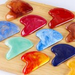 Resin Heart Gua Sha Board - Imitate Jade Face Body Puffiness Reduction Tool