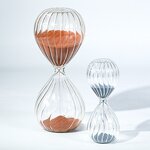 Magnetic Sand Timer - 1/15/30 Min Transparent Brass Wood Base Hourglass