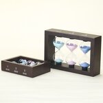 3 in 1 Tea Sand Timer - Large 1/3/5 Minute Square Wooden Frame Hourglass