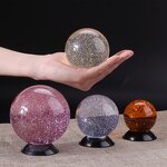 Glitter Acrylic Crystal Ball - Factory Wholesale Home Decor Plastic Resin
