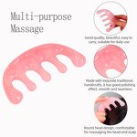 Marble Massage Comb - Round Teeth Five Claw Meridian Jade Resin Scalp Tool