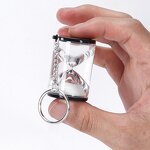 Acrylic Hourglass Keychain - Custom Logo 3 Min Mini Cylindrical Key Chain