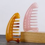 Resin Meridian Comb - Triangle Head Beeswax Body Scraping Wide Tooth Tool