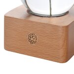 Christmas Resin Ball Speaker - Wood Base Night Light Music Box Decoration