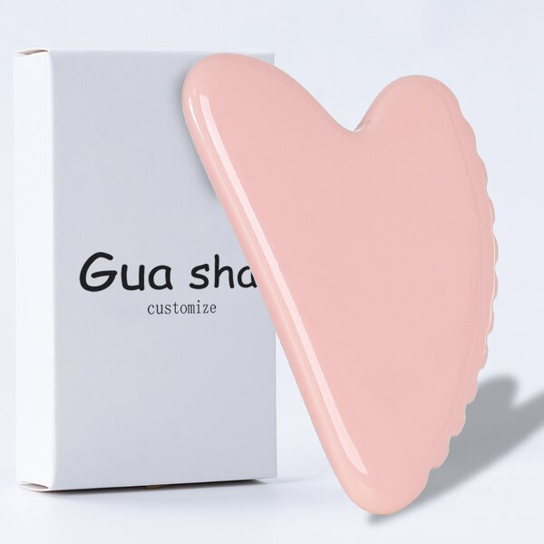 Resin Gua Sha Set - Custom Logo Heart Shape Muscle Scraping Crystal Tool