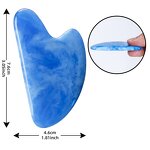 Resin Gua Sha Tool - Pink Crystal Custom Logo Heart Shape Facial Care