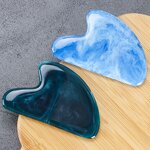 Eco-Friendly Resin Gua Sha - Heart Shape Crystal Muscle Scraping Face Lift