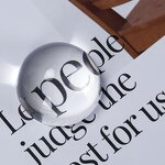 Crystal Magnifying Dome - Half Sphere Blank Round Paperweight Hemisphere