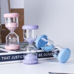 Cartoon Macaron Sand Clock - 5/10/15/30 Min Plastic Colorful Glass Hourglass