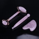 Crystal Jade Roller Set - Hot Selling Custom Logo Pink Guasha Board Massage