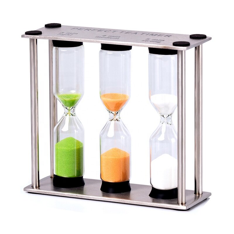Metal Tea Timer - Classic 3 in 1 Luxury Style Sand Clock for Tea Maker