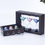 3 in 1 Tea Sand Timer - Large 1/3/5 Minute Square Wooden Frame Hourglass