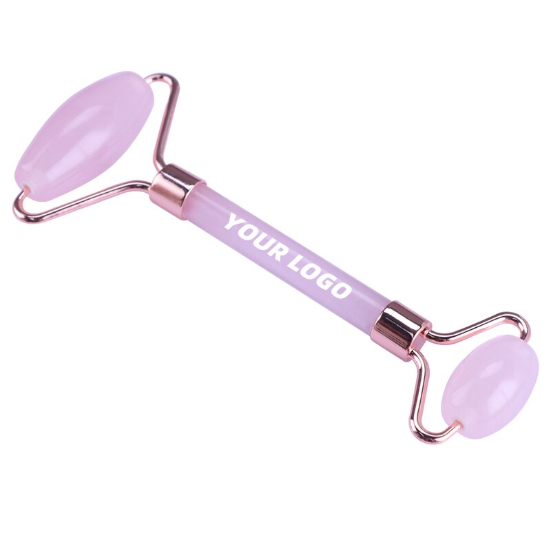 Crystal Jade Roller Set - Hot Selling Custom Logo Pink Guasha Board Massage